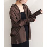 ブラウン | 【natural couture】【sherbet line】バックフリルシアー… | NICE CLAUP / OLIVE des OLIVE　OUTLET