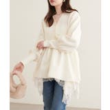 【natural couture】ランダムヘムサテンレースキャミ | NICE CLAUP / OLIVE des OLIVE　OUTLET | 詳細画像4 