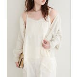 【natural couture】ランダムヘムサテンレースキャミ | NICE CLAUP / OLIVE des OLIVE　OUTLET | 詳細画像6 