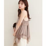 【natural couture】ランダムヘムサテンレースキャミ | NICE CLAUP / OLIVE des OLIVE　OUTLET | 詳細画像24 