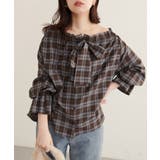ブラウン系 | 【natural couture】2WAYリボン衿ブラウス | NICE CLAUP / OLIVE des OLIVE　OUTLET
