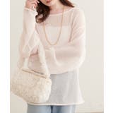 【natural couture】透かし編みボートネックプルオーバー | NICE CLAUP / OLIVE des OLIVE　OUTLET | 詳細画像3 