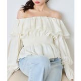 【one after another】ラッフルシャーリングブラウス | NICE CLAUP / OLIVE des OLIVE OUTLET | 詳細画像3
