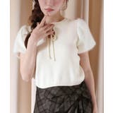 アイボリー | 【one after another】前後2way袖フェザー半袖ニット | NICE CLAUP / OLIVE des OLIVE OUTLET