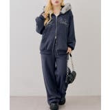 【セットアップ対応】ララメ裏起毛ファー付ジップパーカー | NICE CLAUP / OLIVE des OLIVE　OUTLET | 詳細画像8 