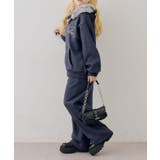 【セットアップ対応】ララメ裏起毛ファー付ジップパーカー | NICE CLAUP / OLIVE des OLIVE　OUTLET | 詳細画像9 