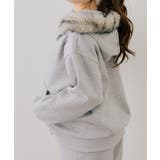 【セットアップ対応】ララメ裏起毛ファー付ジップパーカー | NICE CLAUP / OLIVE des OLIVE　OUTLET | 詳細画像15 