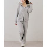 【セットアップ対応】ララメ裏起毛ファー付ジップパーカー | NICE CLAUP / OLIVE des OLIVE　OUTLET | 詳細画像17 