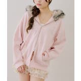 【セットアップ対応】ララメ裏起毛ファー付ジップパーカー | NICE CLAUP / OLIVE des OLIVE　OUTLET | 詳細画像21 
