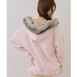 【セットアップ対応】ララメ裏起毛ファー付ジップパーカー | NICE CLAUP / OLIVE des OLIVE　OUTLET | 詳細画像23 