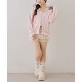 【セットアップ対応】ララメ裏起毛ファー付ジップパーカー | NICE CLAUP / OLIVE des OLIVE　OUTLET | 詳細画像24 