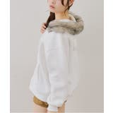 【セットアップ対応】ララメ裏起毛ファー付ジップパーカー | NICE CLAUP / OLIVE des OLIVE　OUTLET | 詳細画像30 