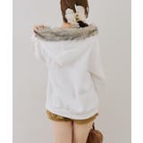 【セットアップ対応】ララメ裏起毛ファー付ジップパーカー | NICE CLAUP / OLIVE des OLIVE　OUTLET | 詳細画像31 