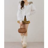 【セットアップ対応】ララメ裏起毛ファー付ジップパーカー | NICE CLAUP / OLIVE des OLIVE　OUTLET | 詳細画像33 