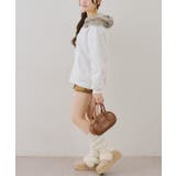 【セットアップ対応】ララメ裏起毛ファー付ジップパーカー | NICE CLAUP / OLIVE des OLIVE　OUTLET | 詳細画像34 