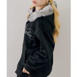 【セットアップ対応】ララメ裏起毛ファー付ジップパーカー | NICE CLAUP / OLIVE des OLIVE　OUTLET | 詳細画像38 
