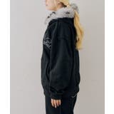 【セットアップ対応】ララメ裏起毛ファー付ジップパーカー | NICE CLAUP / OLIVE des OLIVE　OUTLET | 詳細画像45 