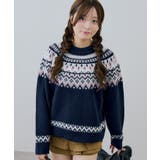 ネイビー | 球心ラメニットプルオーバー | NICE CLAUP / OLIVE des OLIVE OUTLET