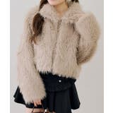 グレージュ | キラキラファースタンドブルゾン | NICE CLAUP / OLIVE des OLIVE OUTLET