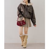 フードファーリボン付ブルゾン | NICE CLAUP / OLIVE des OLIVE OUTLET | 詳細画像9