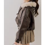 フードファーリボン付ブルゾン | NICE CLAUP / OLIVE des OLIVE OUTLET | 詳細画像4