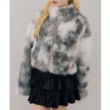配色ファーブルゾン | NICE CLAUP / OLIVE des OLIVE　OUTLET | 詳細画像1 