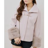 ピンク | ビット付フェイクウールショートコート | NICE CLAUP / OLIVE des OLIVE OUTLET