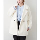 アイボリー | 【シャギー素材で上品見え】シャギーダブルテーラージャケット | RMAF NICE CLAUP / OLIVE des OLIVE