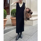 ブラック | ボアVネックワンピース | RMAF NICE CLAUP / OLIVE des OLIVE