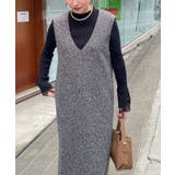 チャコール | ボアVネックワンピース | RMAF NICE CLAUP / OLIVE des OLIVE