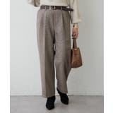 ブラウン | ボンディング裏起毛チェックパンツ | RMAF NICE CLAUP / OLIVE des OLIVE