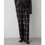ネイビー | ボンディング裏起毛チェックパンツ | RMAF NICE CLAUP / OLIVE des OLIVE