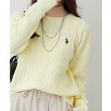 【U.S. POLO ASSN. ×RMAF】ケーブルプルオーバー | RMAF NICE CLAUP / OLIVE des OLIVE | 詳細画像2