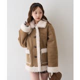ムートンファースタンドミドル丈コート | RMAF NICE CLAUP / OLIVE des OLIVE | 詳細画像3