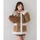 ムートンファースタンドミドル丈コート | RMAF NICE CLAUP / OLIVE des OLIVE | 詳細画像4