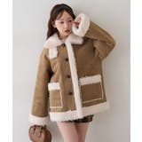 ムートンファースタンドミドル丈コート | RMAF NICE CLAUP / OLIVE des OLIVE | 詳細画像5