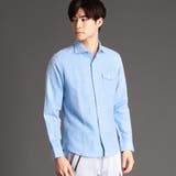 64サックス | 綿麻ツイル長袖シャツ | NICOLE OUTLET