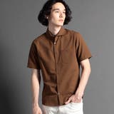 13ブラウン | コットンサッカー 半袖シャツ | NICOLE