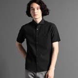 49ブラック | コットンサッカー 半袖シャツ | NICOLE