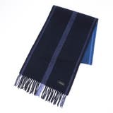 67ネイビー | カシミヤブレンド チェックマフラー | NICOLE