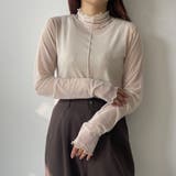 28オフホワイト | シアーメッシュタートルインナー | NICOLE