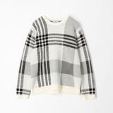 【22年モデル WEB限定再販売】ビッグチェッククルーネックニット | NICOLE | 詳細画像11