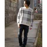【22年モデル WEB限定再販売】ビッグチェッククルーネックニット | NICOLE | 詳細画像3