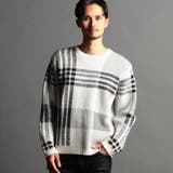 【22年モデル WEB限定再販売】ビッグチェッククルーネックニット | NICOLE | 詳細画像4