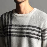 【22年モデル WEB限定再販売】ビッグチェッククルーネックニット | NICOLE | 詳細画像7