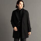 49ブラック | レイヤードライナー付スタンドカラーコート | NICOLE
