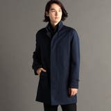 60ブルー | レイヤードライナー付スタンドカラーコート | NICOLE