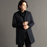67ネイビー | レイヤードライナー付スタンドカラーコート | NICOLE
