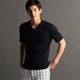 60ブルー | ブライトテレコ VネックTシャツ | NICOLE