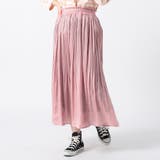 08ピンク | 洗えるヴィンテージサテンスカート | NICOLE